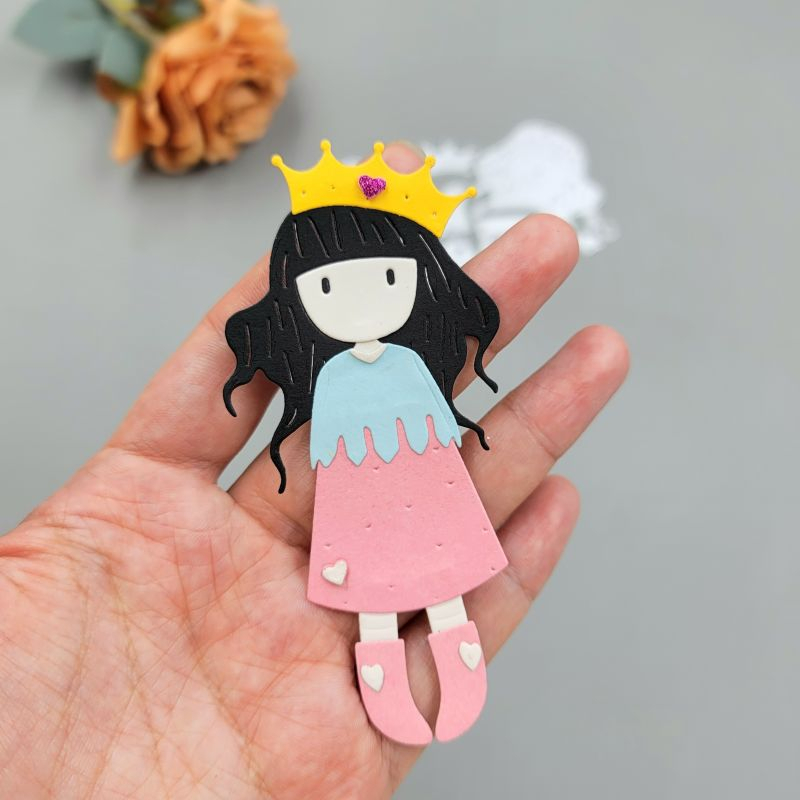 Khuôn Cắt Giấy Kim Loại Hình Cô Gái Nhiều Kiểu Dáng