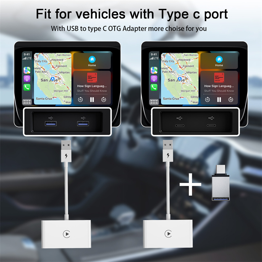 Bộ điều hợp CarPlay không dây cho CarPlay Dongle, Chuyển đổi CarPlay có dây của nhà máy sang CarPlay không dây