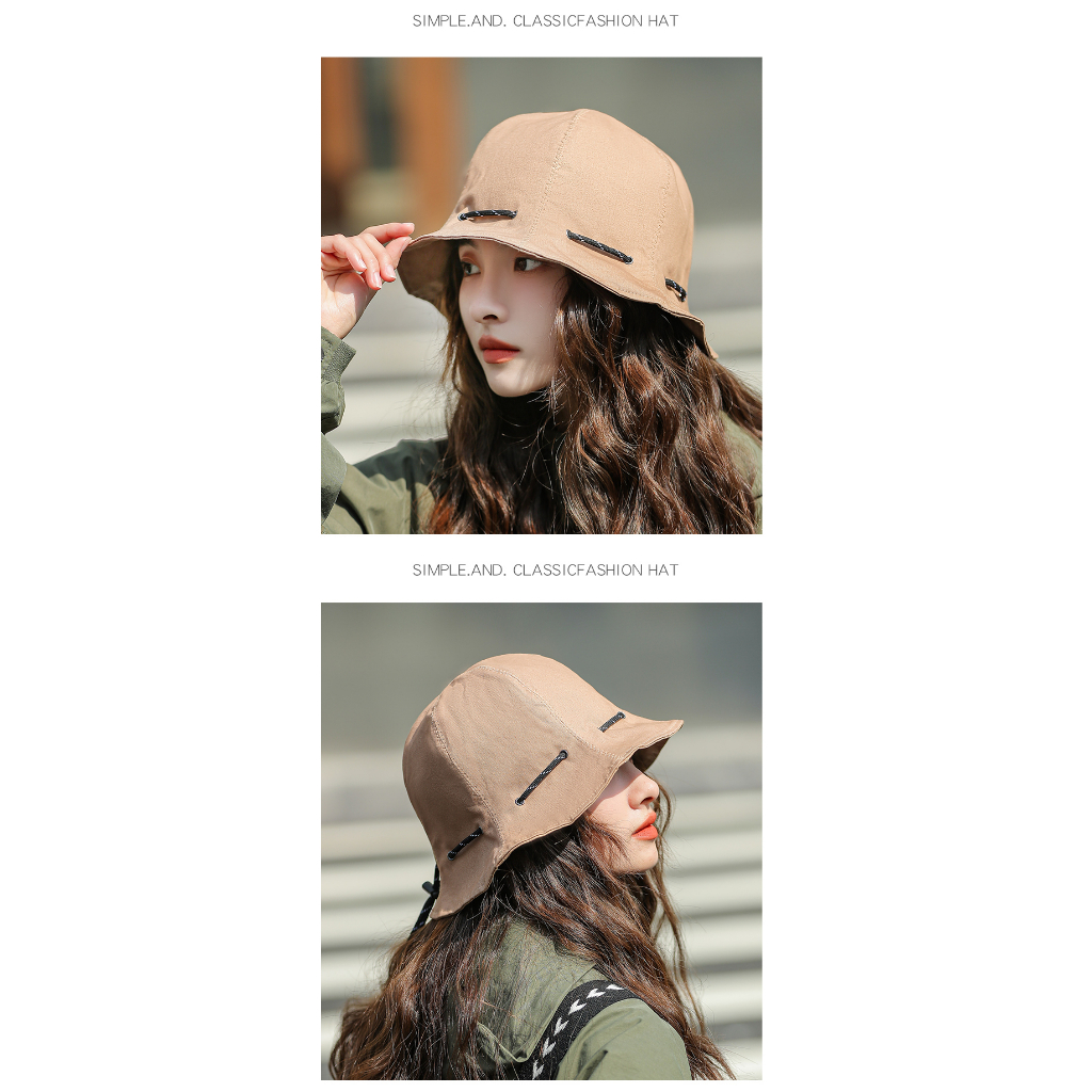 Nón Tai Bèo Dây Rút Đa Năng Có Thể Gấp Gọn Phong Cách Nhật Bản