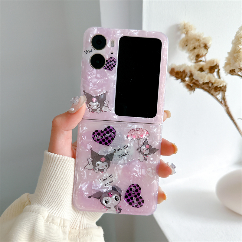 Bao Da Điện Thoại Nắp Gập Chống Sốc Họa Tiết Hoạt Hình Cho OPPO Find N2 Flip 5G Ốp