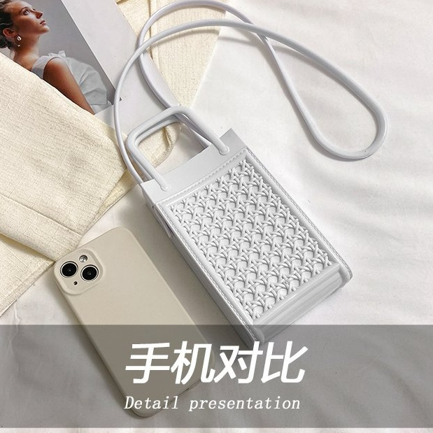 Túi Đeo Chéo Mini Hình Vuông Đựng Điện Thoại Thiết Kế Đơn Giản Thời Trang Cho Nữ