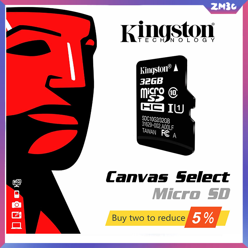 KINGSTON Thẻ Nhớ Micro SDHC 80MB / s TF 10 Dung Lượng 16GB 32GB 64GB 128GB 256GB