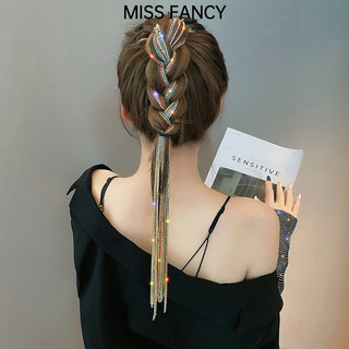 Tóc dệt Chuỗi màu MISS FANCY Đồ trang sức tóc kim cương nhiều màu thời trang cho nữ 50cm
