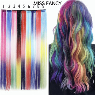 Tóc giả MISS FANCY thẳng màu gradient ấn tượng 50cm cho nữ