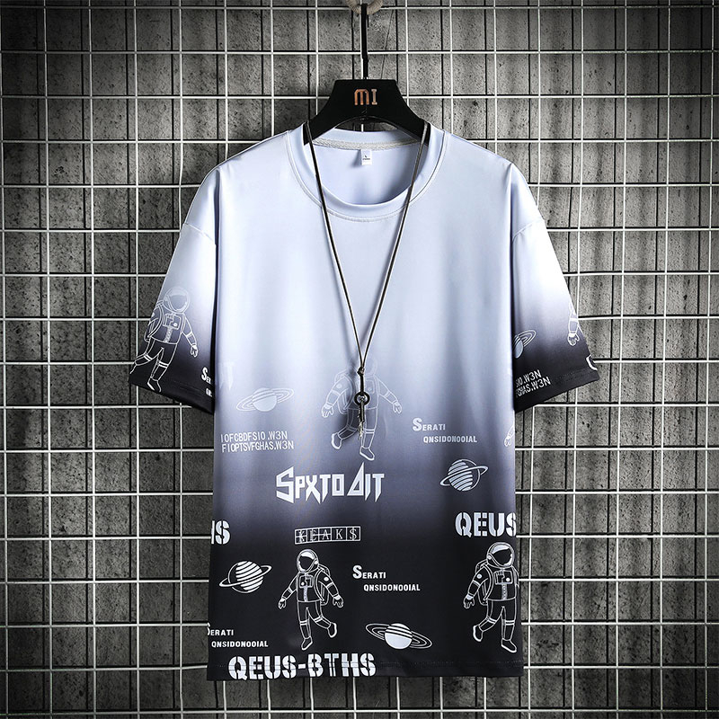 Áo Thun Tay Ngắn Dáng Rộng In Họa Tiết Thời Trang Mùa Hè Cho Nam