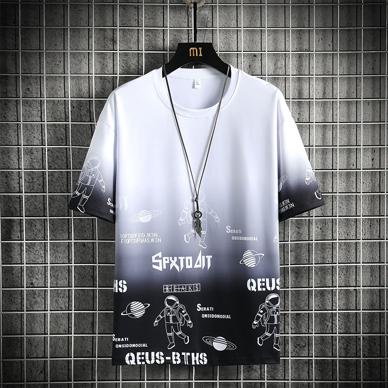 Áo Thun Tay Ngắn Dáng Rộng In Họa Tiết Thời Trang Mùa Hè Cho Nam