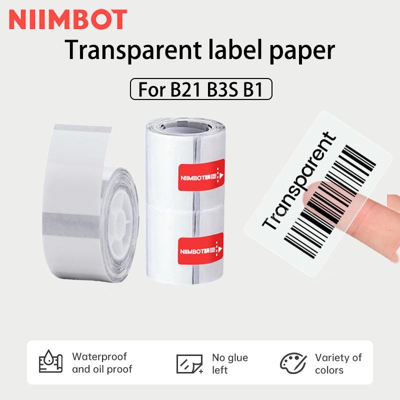 Nhãn dán trong suốt NIIMBOT cho NIIMBOT B21 / B1 / B3S tiện lợi