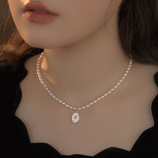 Vòng cổ chuỗi hạt ngọc trai nước ngọt tươi mát cho nữ
