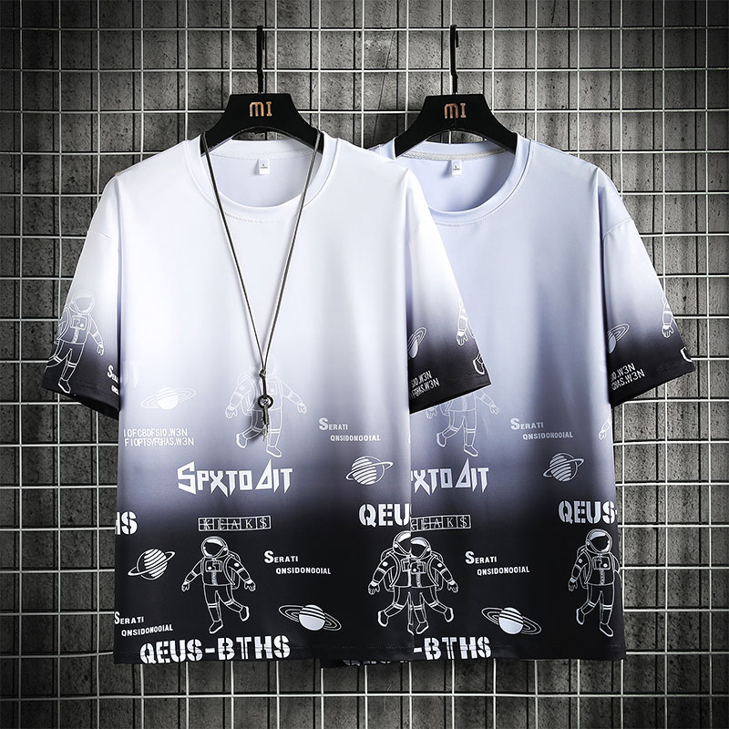Áo Thun Tay Ngắn Dáng Rộng In Họa Tiết Thời Trang Mùa Hè Cho Nam