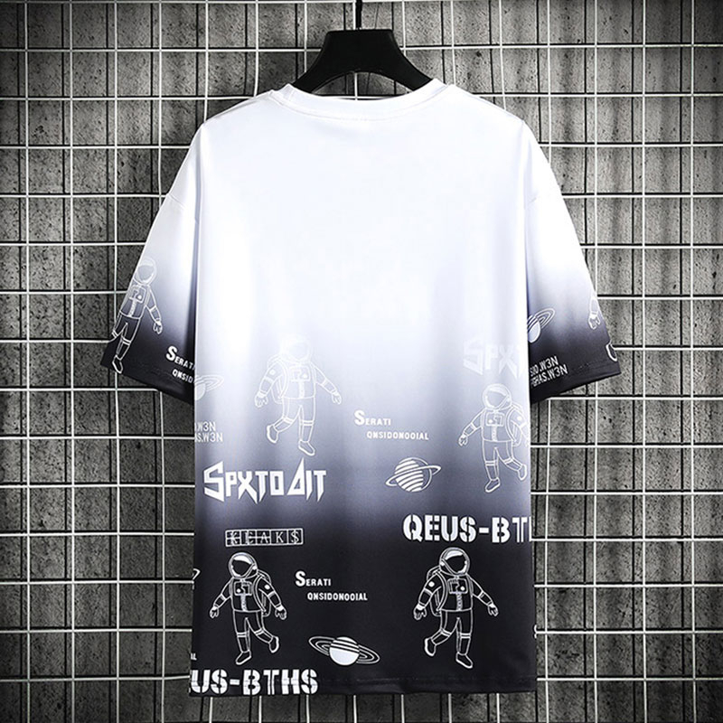 Áo Thun Tay Ngắn Dáng Rộng In Họa Tiết Thời Trang Mùa Hè Cho Nam