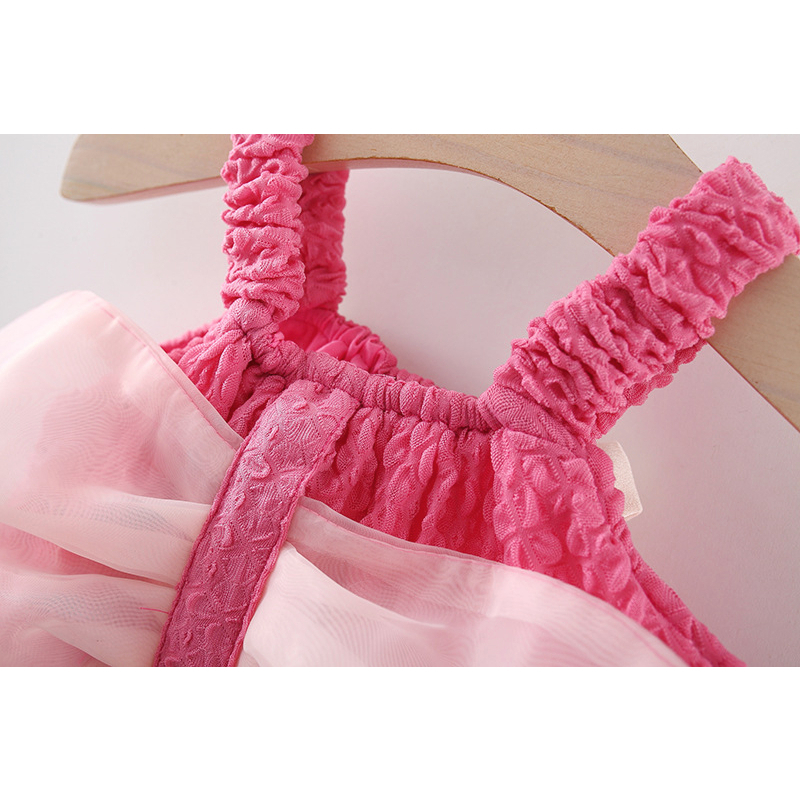 Đầm Cotton Mềm Mại In Họa Tiết Hoa Phối Nơ Thời Trang Xinh Xắn Cho Bé Gái