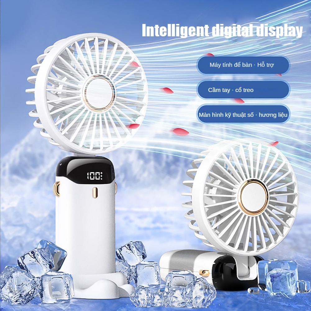 Quạt mini Sạc usb Có Màn Hình LED Có Thể Gấp Gọn Tiện Dụng Quạt cầm tay mini đầu USB thời trang Tích Điện Để Bàn Nhỏ Gọn Nhiều Màu Sắc FAN làm mát quạt làm mát quạt tay quạt cầm tay quạt mini giá rẻ quạt sạc điện quạt xếp cầm tay