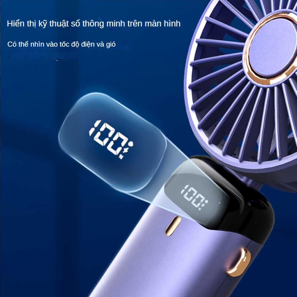 Quạt mini Sạc usb Có Màn Hình LED Có Thể Gấp Gọn Tiện Dụng Quạt cầm tay mini đầu USB thời trang Tích Điện Để Bàn Nhỏ Gọn Nhiều Màu Sắc FAN làm mát quạt làm mát quạt tay quạt cầm tay quạt mini giá rẻ quạt sạc điện quạt xếp cầm tay