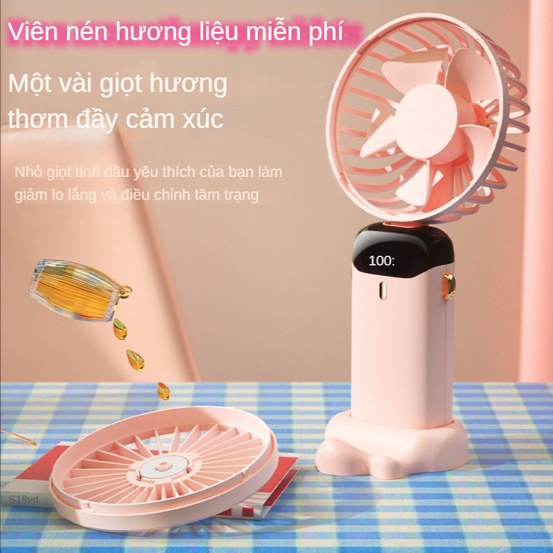 Quạt mini Sạc usb Có Màn Hình LED Có Thể Gấp Gọn Tiện Dụng Quạt cầm tay mini đầu USB thời trang Tích Điện Để Bàn Nhỏ Gọn Nhiều Màu Sắc FAN làm mát quạt làm mát quạt tay quạt cầm tay quạt mini giá rẻ quạt sạc điện quạt xếp cầm tay