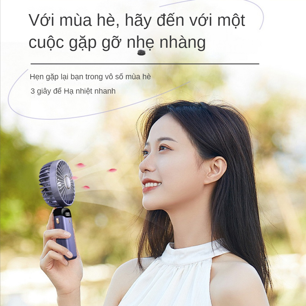 Quạt mini Sạc usb Có Màn Hình LED Có Thể Gấp Gọn Tiện Dụng Quạt cầm tay mini đầu USB thời trang Tích Điện Để Bàn Nhỏ Gọn Nhiều Màu Sắc FAN làm mát quạt làm mát quạt tay quạt cầm tay quạt mini giá rẻ quạt sạc điện quạt xếp cầm tay