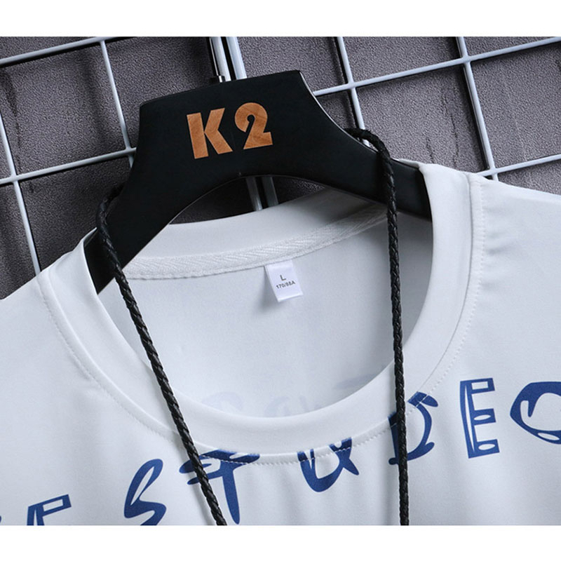 Áo Thun Ngắn Tay Cổ Tròn Dáng Rộng In Hình Gấu Nhỏ Thời Trang Mùa Hè Mới Cho Nam