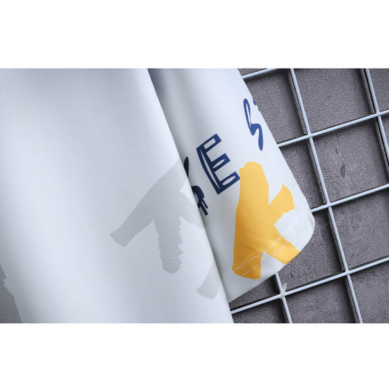 Áo Thun Ngắn Tay Cổ Tròn Dáng Rộng In Hình Gấu Nhỏ Thời Trang Mùa Hè Mới Cho Nam