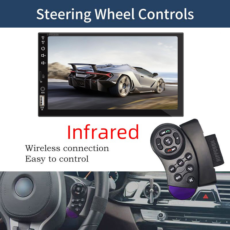 Màn hình cảm ứng âm thanh nổi 12v fm iso nguồn aux đầu vào sd usb có / không có camera