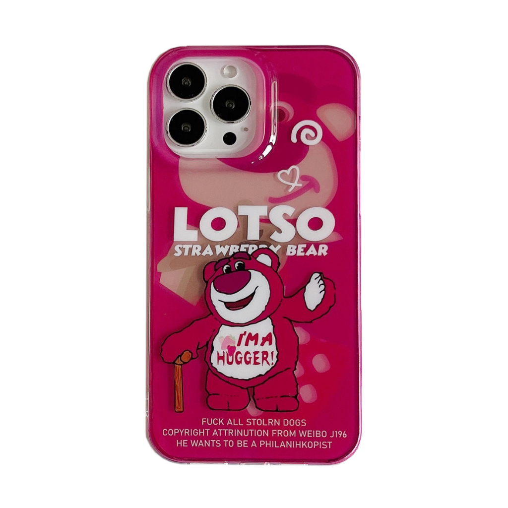 Ốp Điện Thoại imd Họa Tiết Gấu Hồng Hoạt Hình Cho iPhone14 14pro 14promax 13 13pro 13promax 12 12pro 12promax 11 11promax x xs xr Xsmax