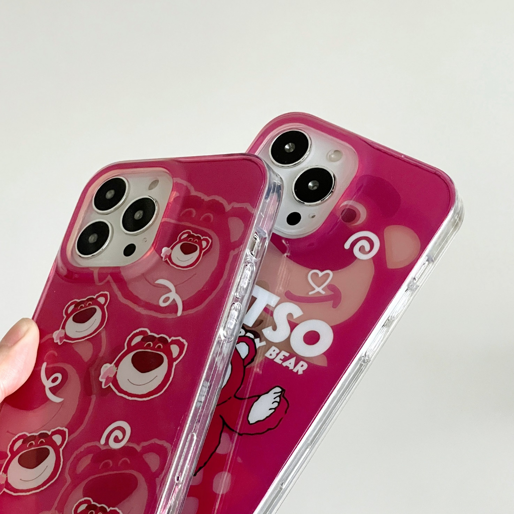 Ốp Điện Thoại imd Họa Tiết Gấu Hồng Hoạt Hình Cho iPhone14 14pro 14promax 13 13pro 13promax 12 12pro 12promax 11 11promax x xs xr Xsmax