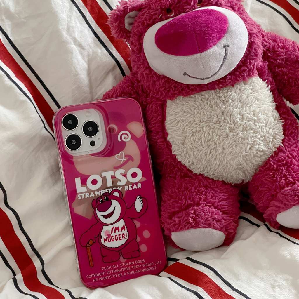 Ốp Điện Thoại imd Họa Tiết Gấu Hồng Hoạt Hình Cho iPhone14 14pro 14promax 13 13pro 13promax 12 12pro 12promax 11 11promax x xs xr Xsmax