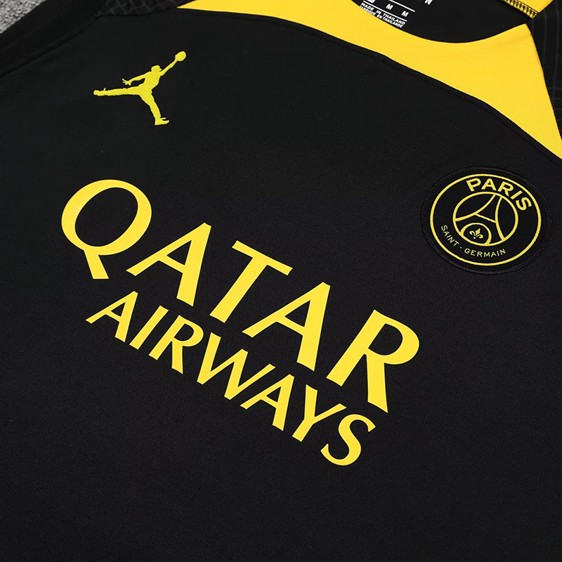 Bộ Quần Áo Bóng Đá Màu Đen Size S-2XL 2023-24