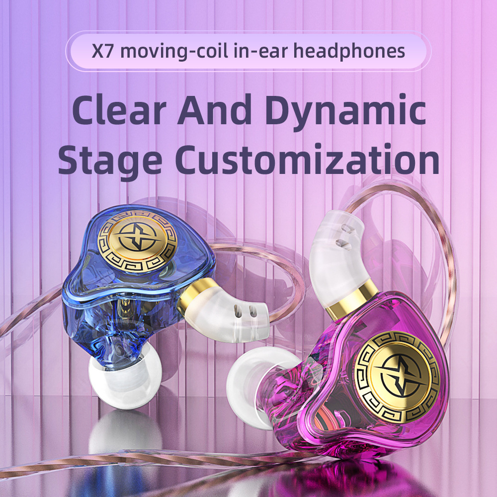 Tai nghe có dây trong tai FONGE X7 HiFi Tai nghe màn hình âm thanh nổi động có Mic Thể thao Âm nhạc 