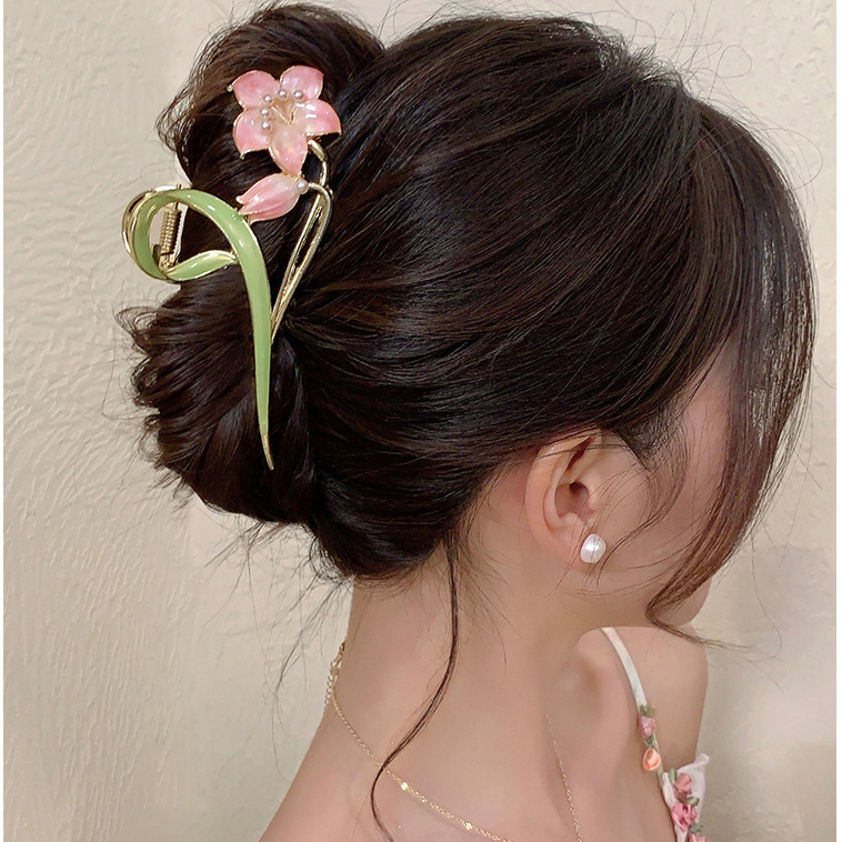 Kẹp Tóc Hình Hoa Cỡ Lớn Dễ Thương Cho Nữ