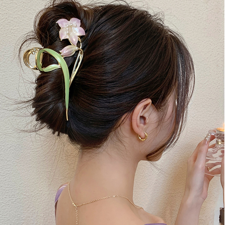 Kẹp Tóc Hình Hoa Cỡ Lớn Dễ Thương Cho Nữ