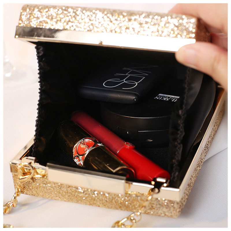 MISCHA Ví Cầm Tay Dáng Vuông Nhỏ Đính Đá Thời Trang Sang Trọng Cho Nữ