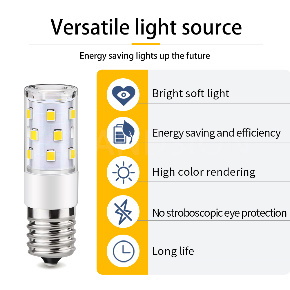 1 Bóng Đèn LED E12 E14 E17 G9 AC 110V 220V 6000K 4000K 3000K Dùng Cho Lò Vi Sóng