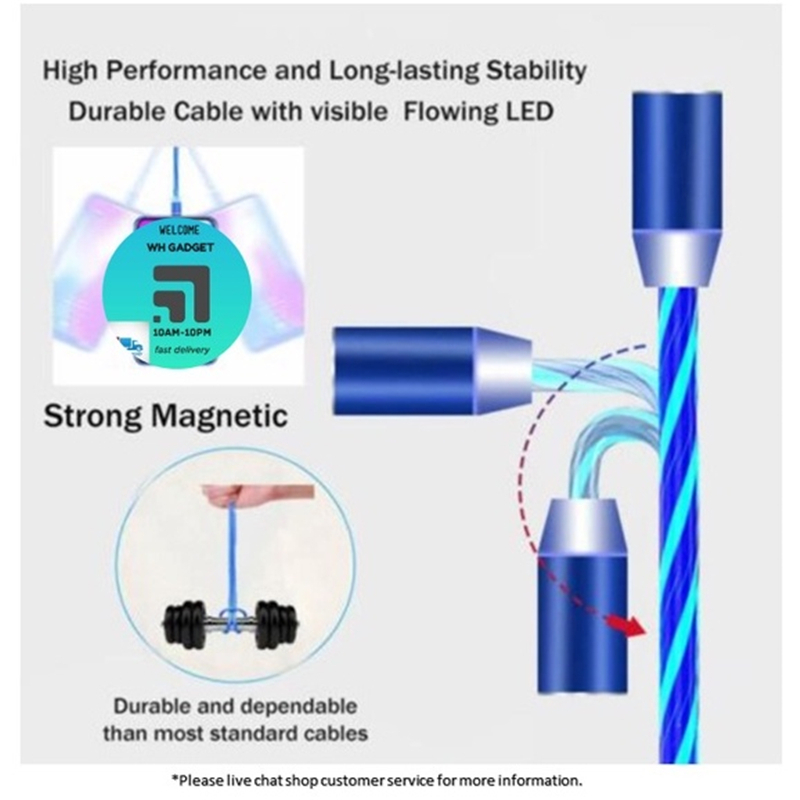 Dây Cáp Sạc USB Có Đèn LED RGB Dài 1M Thay Đổi Màu Sắc Độc Đáo