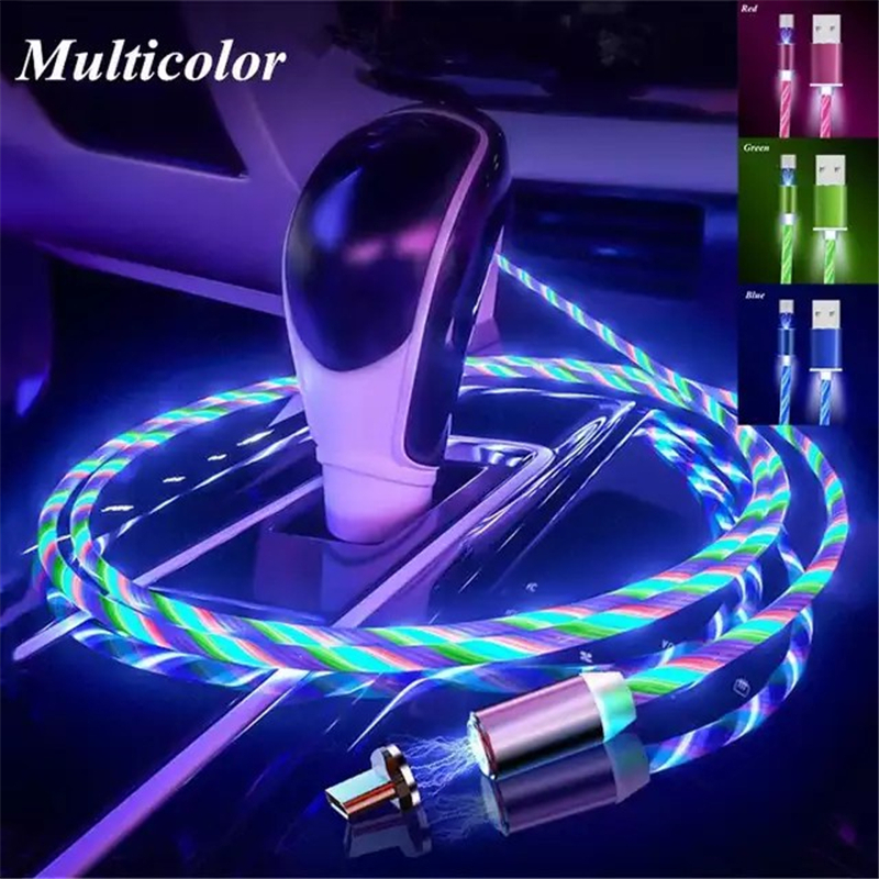 Dây Cáp Sạc USB Có Đèn LED RGB Dài 1M Thay Đổi Màu Sắc Độc Đáo