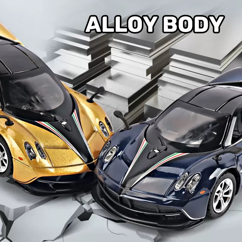 Mô Hình Xe Hơi Pagani Huayra Tỉ Lệ 1: 36 Bằng Hợp Kim Có Đèn Và Nhạc Cho Bé Trai