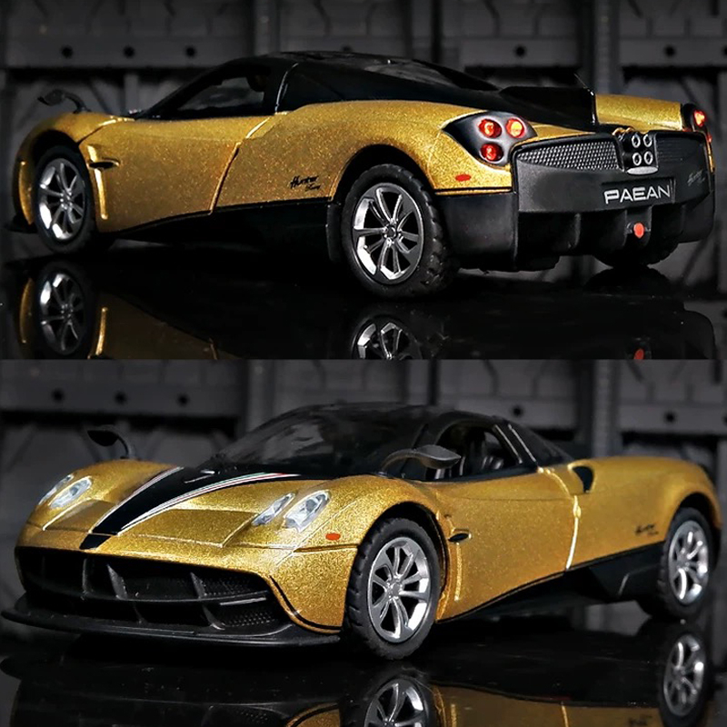 Mô Hình Xe Hơi Pagani Huayra Tỉ Lệ 1: 36 Bằng Hợp Kim Có Đèn Và Nhạc Cho Bé Trai
