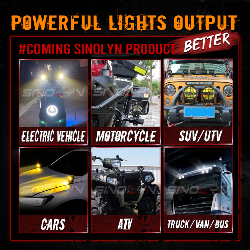 Đèn Pha LED Sương Mù 50W Ánh Sáng Trắng / Vàng Dành Cho Xe Hơi / Xe Máy DIY