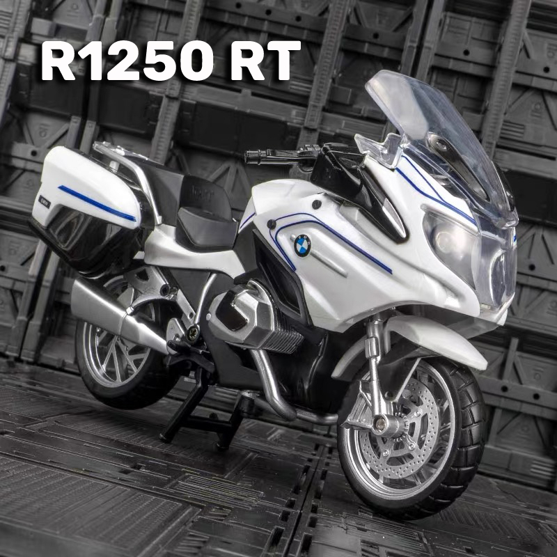 Mô Hình Xe Hơi BMW R1250 RT Bằng Hợp Kim Có Đèn Và Nhạc Tỉ Lệ 1: 12