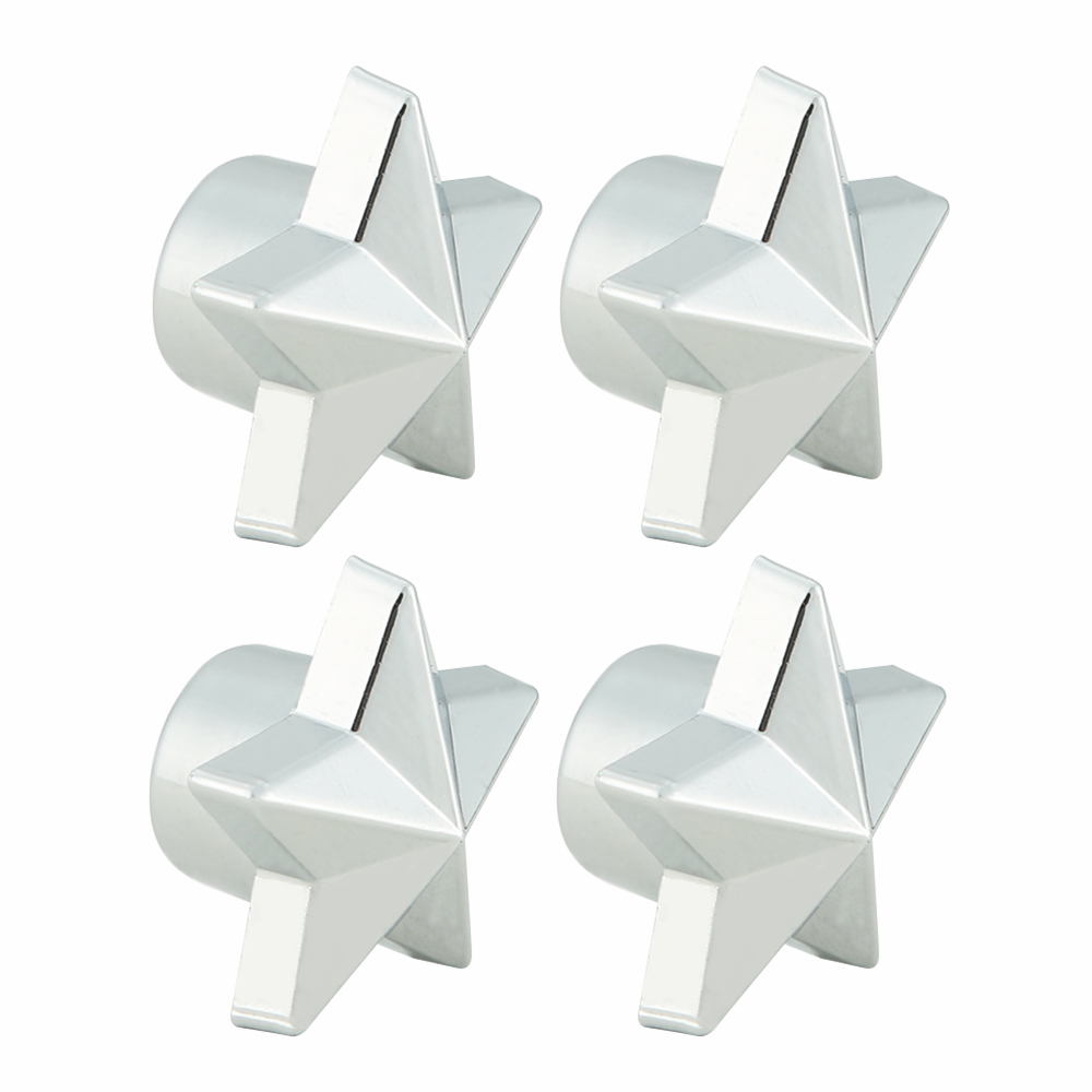 Bộ 4 Nắp Van Bánh Xe Hơi / Xe Máy Lõi Đồng Kiểu Ngôi Sao Chống Trộm / Bụi / Trộm Thông Dụng
