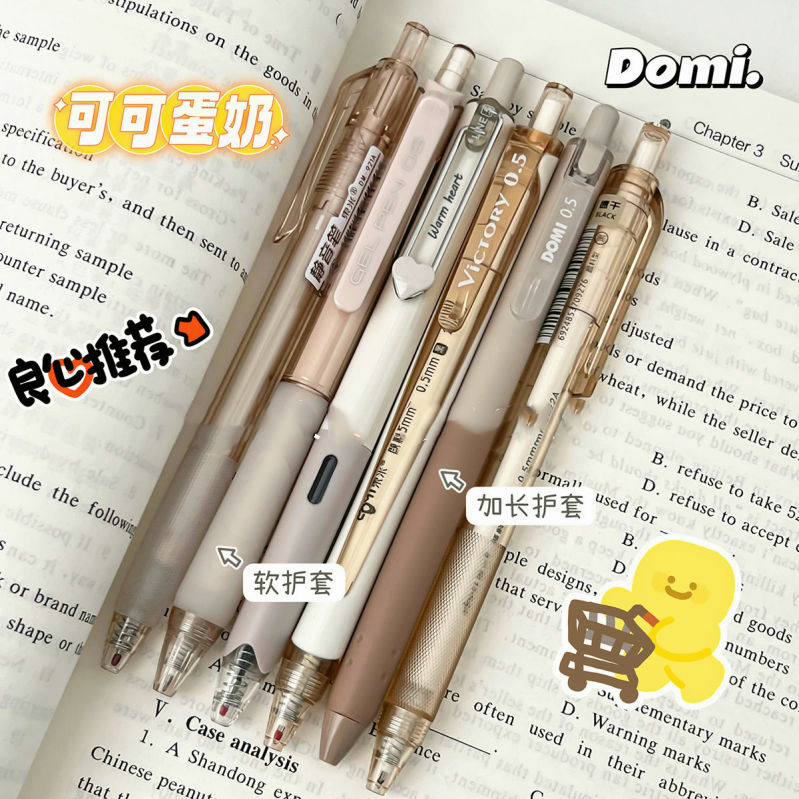 Bút Mực Đen Ngòi 0.5mm Nhanh Khô Họa Tiết Trái Tim Dễ Thương