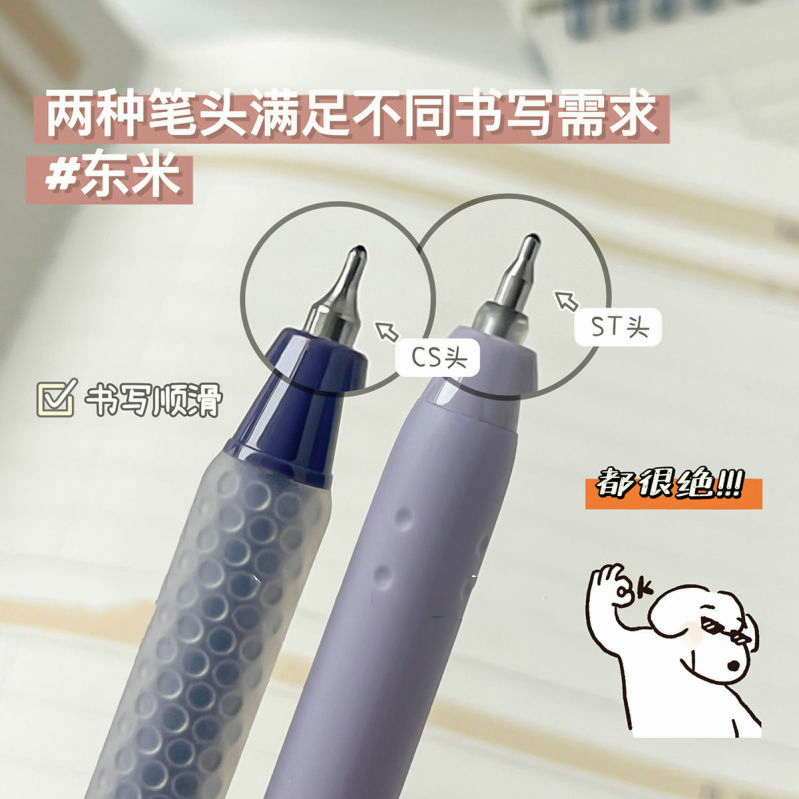 Bút Mực Đen Ngòi 0.5mm Nhanh Khô Họa Tiết Trái Tim Dễ Thương