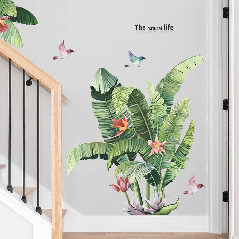 Miếng Dán Tường Trang Trí Hình Cây Chuối Độc Đáo