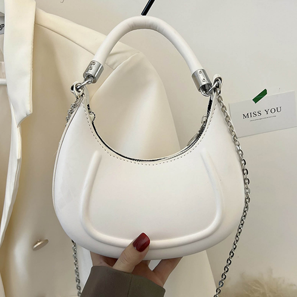 Có hàng sẵn Túi Đeo chéo Nữ Màu Trơn Chống Thấm Nước Thời Trang Thanh Lịch Bằng Da PU