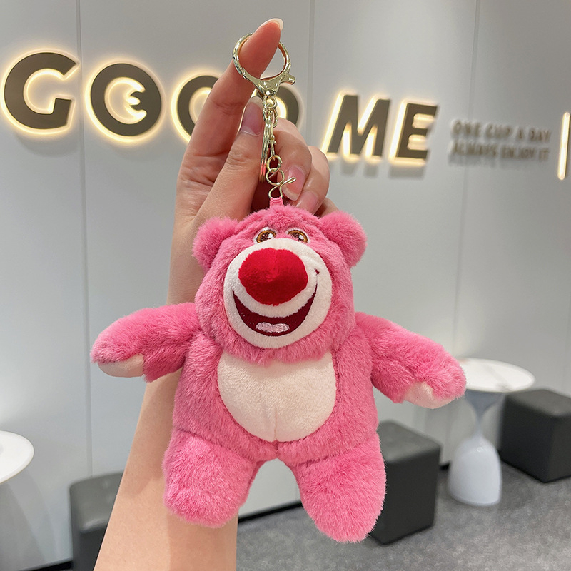 DISNEY Móc Khóa Hình Gấu Lotso Nhồi Bông Đáng Yêu