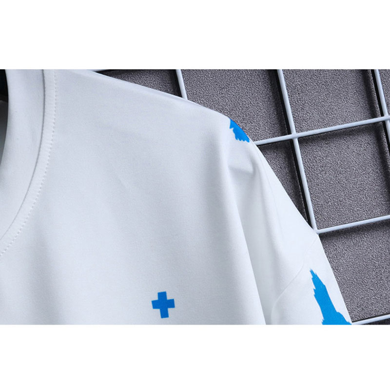 Áo Thun Ngắn Tay In Họa Tiết Thời Trang Mùa Hè Hàn Quốc Dành Cho Nam