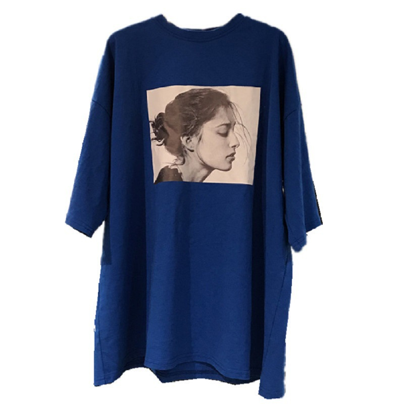 Áo Thun Nữ Cổ Tròn Dáng Rộng Phong Cách Hàn Quốc Thời Trang Mùa Hè Mới