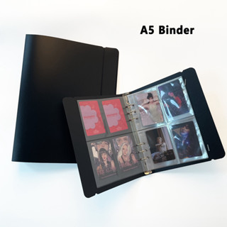 Vỏ Bọc Sổ Tay 6 Lỗ Khổ A5 Màu Đen Tiện Dụng Cho Văn Phòng