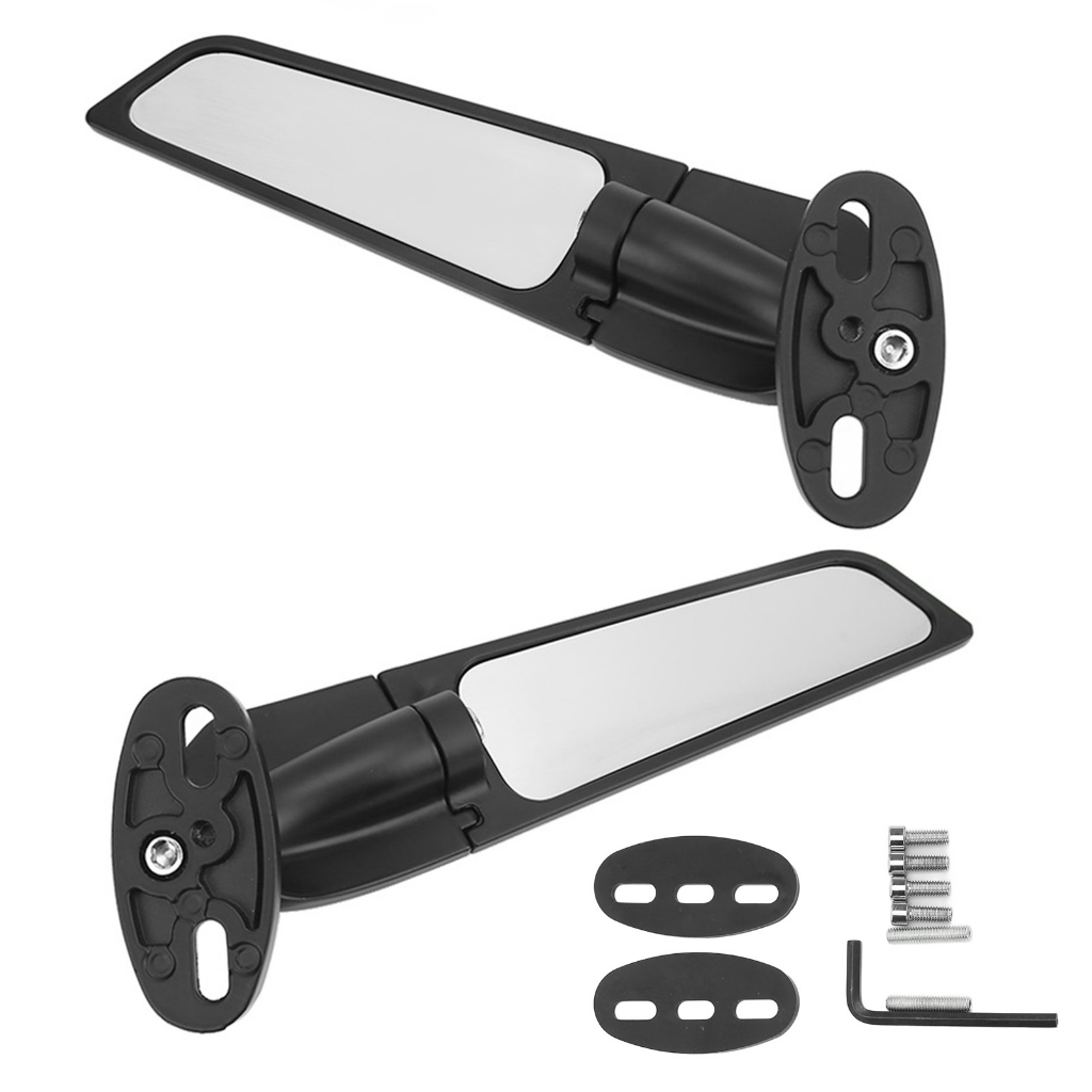 Motorlife Xe Máy Chiếu Hậu Nhôm Xoay 360 Độ Mặt Gió Có Thể Điều Chỉnh Cánh Gương Cho R15