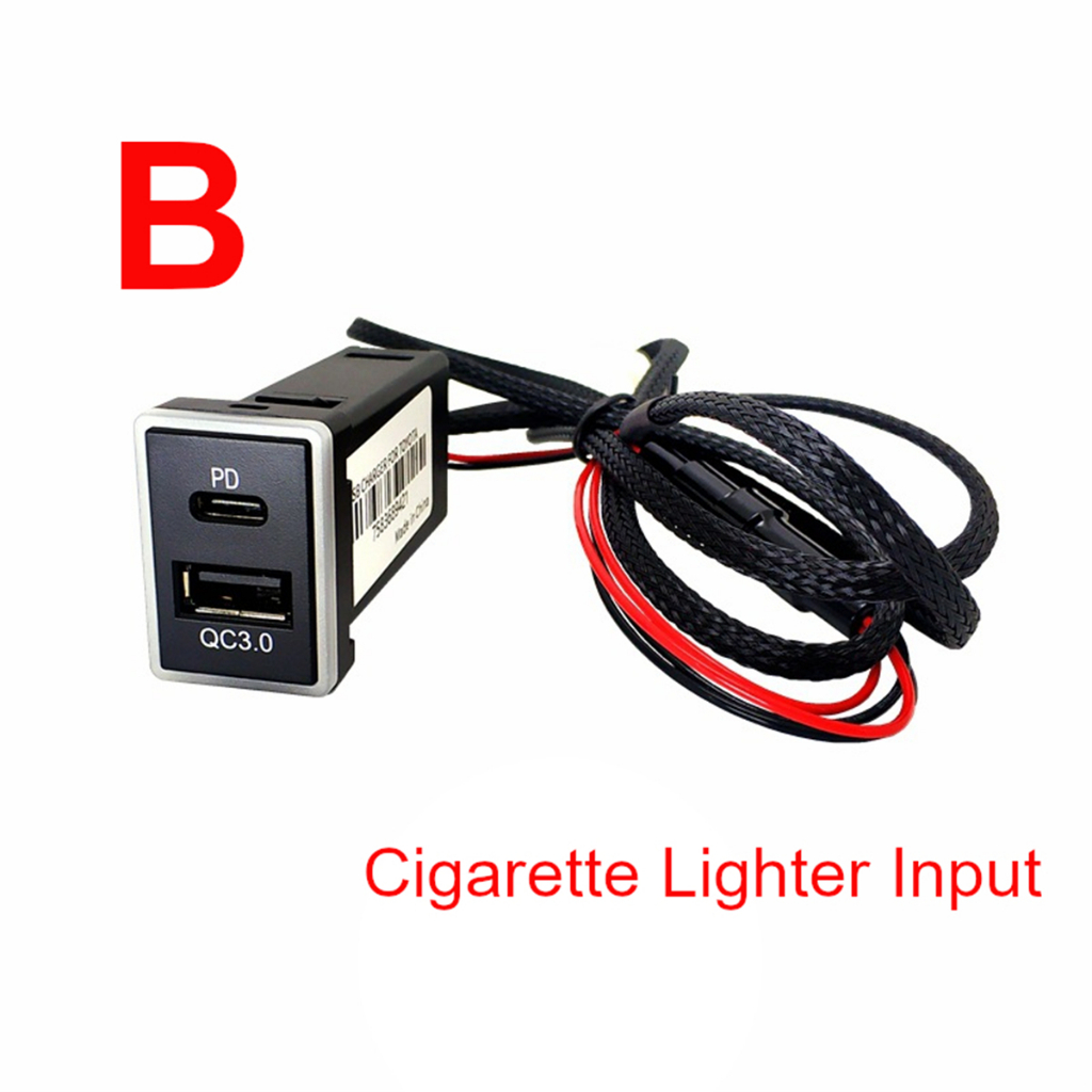 Tẩu Sạc Nhanh QC 3.0 USB PD Type-C 12V Có Đèn LED Báo Hiệu Dành Cho Ô Tô Toyota