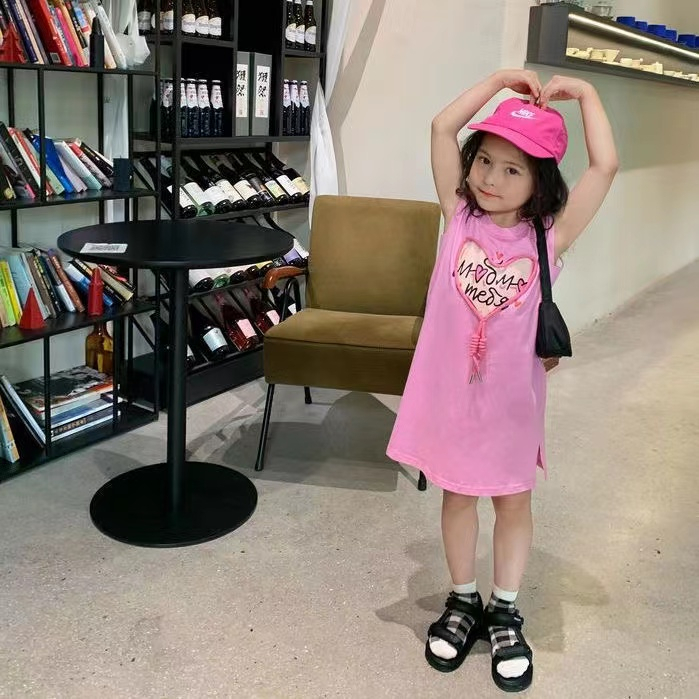Đầm Midi Cotton Không Tay Phong Cách Phương Tây Thời Trang Mùa Hè Mới Nhất Cho Bé Gái
