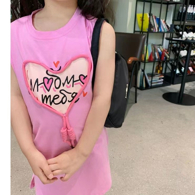 Đầm Midi Cotton Không Tay Phong Cách Phương Tây Thời Trang Mùa Hè Mới Nhất Cho Bé Gái